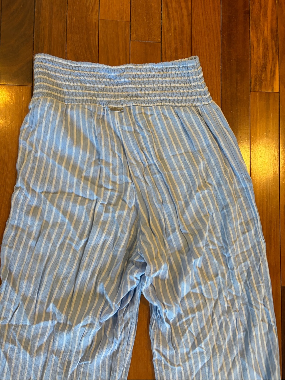 Billabong Light Blue Striped Wide-Leg Trousers - Picture 6 of 6